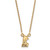 LogoArt Alpha Xi Delta Necklace - Sterling Silver Gold-Tone Sorority Symbol Extra Small Pendant 18 Inch