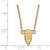 LogoArt Chi Omega Necklace - Sterling Silver Gold-Tone Sorority Symbol Extra Small Pendant 18 Inch - View 2
