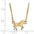 LogoArt Delta Phi Epsilon Necklace - Sterling Silver Gold-Tone Sorority Symbol Extra Small Pendant 18 Inch - View 2