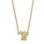 LogoArt Delta Zeta Necklace - Sterling Silver Gold-Tone Sorority Symbol Extra Small Pendant 18 Inch
