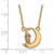 LogoArt Gamma Phi Beta Necklace - Sterling Silver Gold-Tone Sorority Symbol Extra Small Pendant 18 Inch - View 2