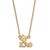 LogoArt Kappa Alpha Theta Necklace - Sterling Silver Gold-Tone Sorority Symbol Extra Small Pendant 18 Inch