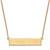 LogoArt Pittsburgh Penguins Necklace - Sterling Silver Gold-Tone Small Bar 18 Inch