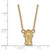 LogoArt Phi Sigma Sigma Pendant - Sterling Silver Gold-Tone Sorority Symbol Extra Small 18 Inch Necklace - View 2