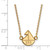 LogoArt Sigma Sigma Sigma Pendant - Sterling Silver Gold-Tone Sorority Symbol Extra Small 18 Inch Necklace - View 2