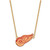 LogoArt Detroit Red Wings Necklace - Sterling Silver Gold-Tone Large Enameled Pendant 18 Inch