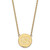 LogoArt University of North Carolina Necklace - Sterling Silver Gold-Tone Large Disc 18 Inch