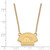 LogoArt Boston Bruins Necklace - Sterling Silver Gold-Tone Small Pendant 18 Inch, 19 mm Wide - View 2