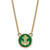 LogoArt Alpha Sigma Tau Necklace - Sterling Silver Gold-Tone Sorority Symbol Small Color Enamel Pendant 18 Inch - GP042ALS-18