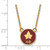 LogoArt Alpha Phi Necklace - Sterling Silver Gold-Tone Sorority Symbol Small Color Enamel Pendant 18 Inch - GP042APH-18 - View 2