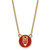 LogoArt Chi Omega Necklace - Sterling Silver Gold-Tone Sorority Symbol Small Color Enamel Pendant 18 Inch - GP042CHO-18