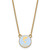 LogoArt Delta Delta Delta Necklace - Sterling Silver Gold-Tone Sorority Symbol Small Color Enamel Pendant 18 Inch - GP042DDD-18