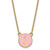 LogoArt Delta Gamma Necklace - Sterling Silver Gold-Tone Sorority Symbol Small Color Enamel Pendant 18 Inch - GP042DG-18