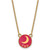 LogoArt Gamma Phi Beta Necklace - Sterling Silver Gold-Tone Sorority Symbol Small Color Enamel Pendant 18 Inch - GP042GPB-18