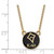LogoArt Kappa Alpha Theta Necklace - Sterling Silver Gold-Tone Sorority Symbol Small Color Enamel Pendant 18 Inch - GP042KAT-18 - View 2