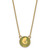 LogoArt Kappa Delta Necklace - Sterling Silver Gold-Tone Sorority Symbol Small Color Enamel Pendant 18 Inch - GP042KD-18