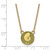LogoArt Kappa Delta Necklace - Sterling Silver Gold-Tone Sorority Symbol Small Color Enamel Pendant 18 Inch - GP042KD-18 - View 2