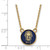 LogoArt Phi Sigma Sigma Pendant - Sterling Silver Gold-Tone Sorority Symbol Small Color Enamel 18 Inch Necklace - GP042PSS-18 - View 2