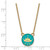 LogoArt Zeta Tau Alpha Necklace - Sterling Silver Gold-Tone Sorority Symbol Small Color Enamel Pendant 18 Inch, 12 mm Wide - GP042ZTA-18 - View 2