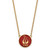 LogoArt Alpha Chi Omega Necklace - Sterling Silver Gold-Tone Sorority Symbol Large Color Enamel Pendant 18 Inch - GP043ACO-18