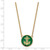 LogoArt Alpha Sigma Tau Necklace - Sterling Silver Gold-Tone Sorority Symbol Large Color Enamel Pendant 18 Inch - GP043ALS-18 - View 2