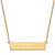 LogoArt Chicago Blackhawks Necklace - Sterling Silver Gold-Tone Small Bar 18 Inch