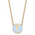 LogoArt Delta Delta Delta Necklace - Sterling Silver Gold-Tone Sorority Symbol Large Color Enamel Pendant 18 Inch - GP043DDD-18