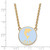 LogoArt Delta Delta Delta Necklace - Sterling Silver Gold-Tone Sorority Symbol Large Color Enamel Pendant 18 Inch - GP043DDD-18 - View 2