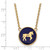 LogoArt Delta Phi Epsilon Necklace - Sterling Silver Gold-Tone Sorority Symbol Large Color Enamel Pendant 18 Inch - GP043DPH-18 - View 2