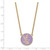 LogoArt Sigma Kappa Necklace - Sterling Silver Gold-Tone Sorority Symbol Large Color Enamel Pendant 18 Inch - GP043SKP-18 - View 2