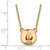 LogoArt Alpha Chi Omega Necklace - Sterling Silver Gold-Tone Sorority Symbol Small Color Enamel Pendant 18 Inch - GP044ACO-18 - View 2
