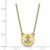 LogoArt Alpha Sigma Tau Necklace - Sterling Silver Gold-Tone Sorority Symbol Small Color Enamel Pendant 18 Inch - GP044ALS-18 - View 2