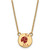 LogoArt Alpha Sigma Alpha Necklace - Sterling Silver Gold-Tone Sorority Symbol Small Color Enamel Pendant 18 Inch - GP044ASI-18