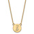 LogoArt Alpha Xi Delta Necklace - Sterling Silver Gold-Tone Sorority Symbol Small Color Enamel Pendant 18 Inch - GP044AXD-18