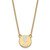 LogoArt Delta Delta Delta Necklace - Sterling Silver Gold-Tone Sorority Symbol Small Color Enamel Pendant 18 Inch - GP044DDD-18