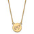 LogoArt Delta Phi Epsilon Necklace - Sterling Silver Gold-Tone Sorority Symbol Small Color Enamel Pendant 18 Inch - GP044DPH-18
