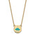 LogoArt Zeta Tau Alpha Necklace - Sterling Silver Gold-Tone Sorority Symbol Small Color Enamel Pendant 18 Inch, 12 mm Wide - GP044ZTA-18
