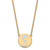 LogoArt Delta Delta Delta Necklace - Sterling Silver Gold-Tone Sorority Symbol Large Color Enamel Pendant 18 Inch - GP045DDD-18
