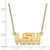 LogoArt Louisiana State University Necklace - Sterling Silver Gold-Tone L-S-U Tigers Small Pendant 18 Inch - View 2