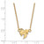 LogoArt Georgia Institute of Technology Necklace - Sterling Silver Gold-Tone Yellow Jacket Small Pendant 18 Inch - View 2