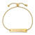 LogoArt Clemson University Bracelet - Sterling Silver Gold-Tone Small Bar Adjustable 9 Inch - View 2