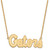 LogoArt University of Florida Necklace - Sterling Silver Gold-Tone Gators Script Large Pendant 18 Inch