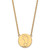 LogoArt University of North Carolina Necklace - Sterling Silver Gold-Tone Tar Heel Large Disc Pendant 18 Inch