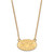 Sterling Silver Gold-Tone LogoArt Auburn Tigers Small Pendant 18 Inch Necklace