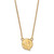 LogoArt Florida State University Necklace - Sterling Silver Gold-Tone Seminole Small Pendant 18 Inch