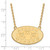 Sterling Silver Gold-Tone LogoArt Auburn Tigers Large Pendant 18 Inch Necklace - View 2