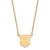 LogoArt University of Illinois Necklace - Sterling Silver Gold-Tone Victory Badge Large Pendant 18 Inch
