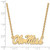 LogoArt University of Mississippi Necklace - Sterling Silver Gold-Tone Ole Miss Large Pendant 18 Inch - View 2