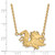 LogoArt University of South Carolina Necklace - Sterling Silver Gold-Tone Gamecock Large Pendant 18 Inch - View 2
