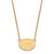 LogoArt University of Iowa Necklace - Sterling Silver Gold-Tone Hawk Small Oval Pendant 18 Inch